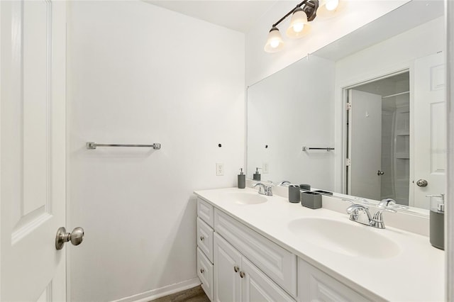 2601 SW Archer Rd Unit G 128, Gainesville, FL 32608 - bathroom with double vanity and a shower