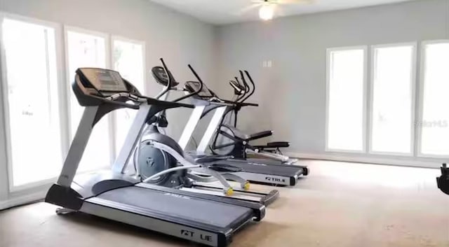 view of exercise area