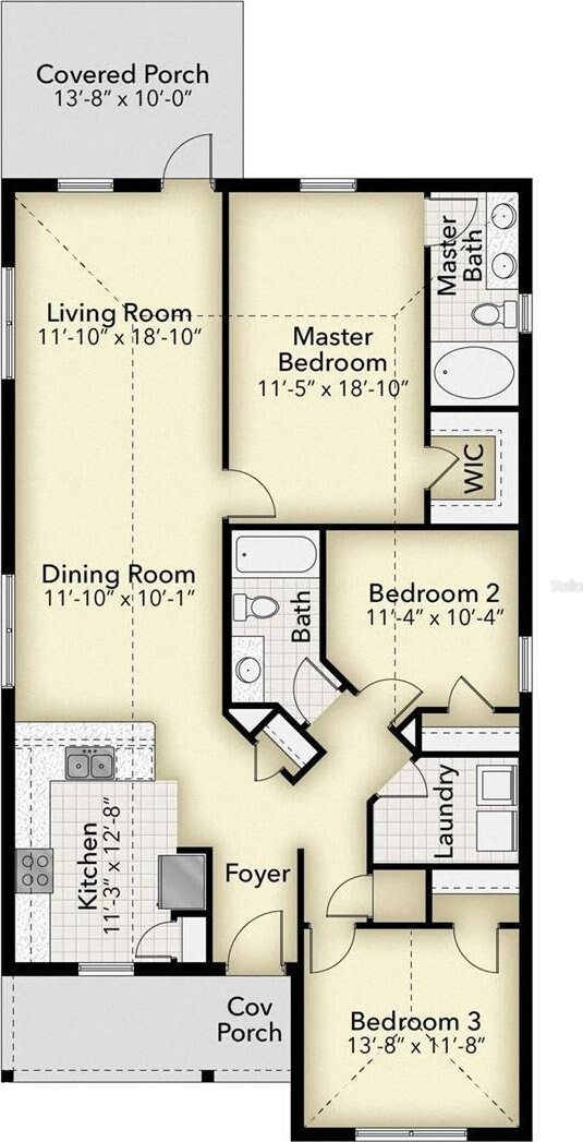 1926 N Roberts Trl, Bell, FL 32619 - floor plan / room layout
