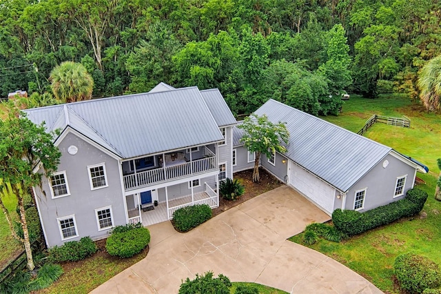 20250 NW 71st Ct, Micanopy, FL 32667 - aerial view of property and surrounding area with a forest