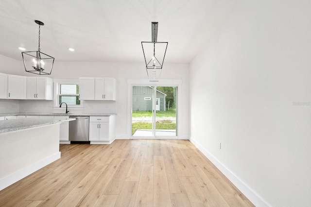 3645 Frederick Ave, Bell, FL 32619 - kitchen featuring stainless steel dishwasher, light wood finished floors, baseboards, and recessed lighting