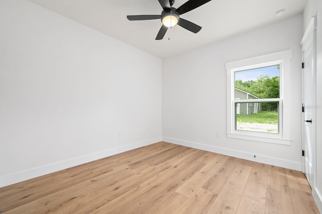 3645 Frederick Ave, Bell, FL 32619 - spare room with baseboards, light wood-type flooring, and a ceiling fan