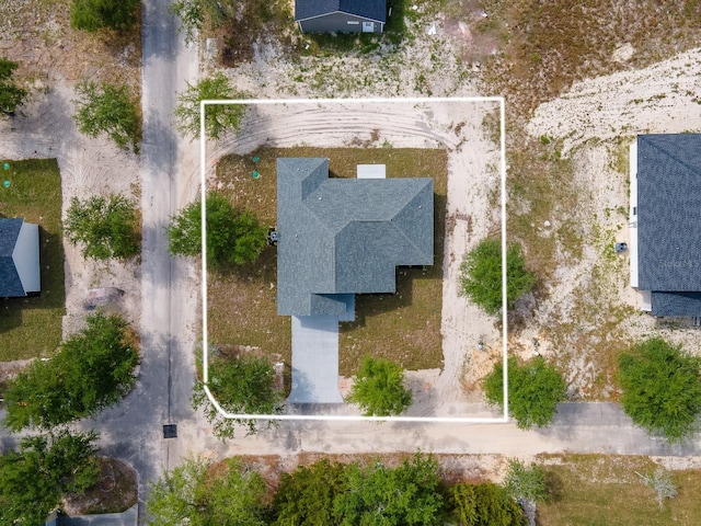 3645 Frederick Ave, Bell, FL 32619 - aerial view of property and surrounding area featuring property boundaries highlighted