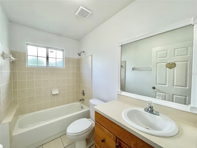 24409 NW 25th Pl, Newberry, FL 32669 - full bath with toilet,  shower combination, vanity, and tile patterned floors
