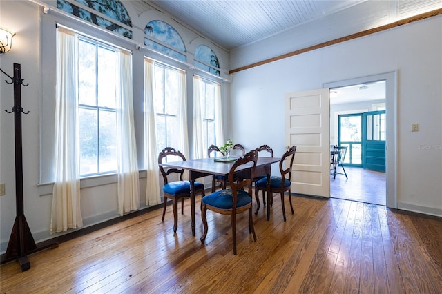 502 NE Cholokka Blvd, Micanopy, FL 32667 - dining area featuring wood-type flooring