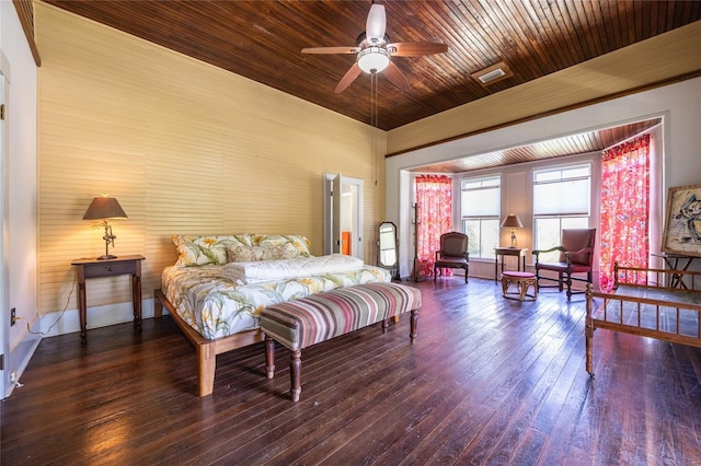 502 NE Cholokka Blvd, Micanopy, FL 32667 - bedroom with wooden ceiling and wood-type flooring
