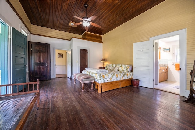 502 NE Cholokka Blvd, Micanopy, FL 32667 - bedroom featuring wood ceiling and hardwood / wood-style flooring