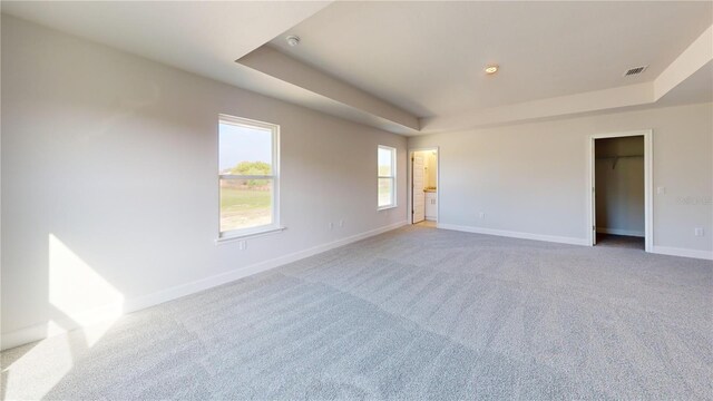 3279 E Iris Ln, Bell, FL 32619 - spare room with a raised ceiling, baseboards, and light colored carpet