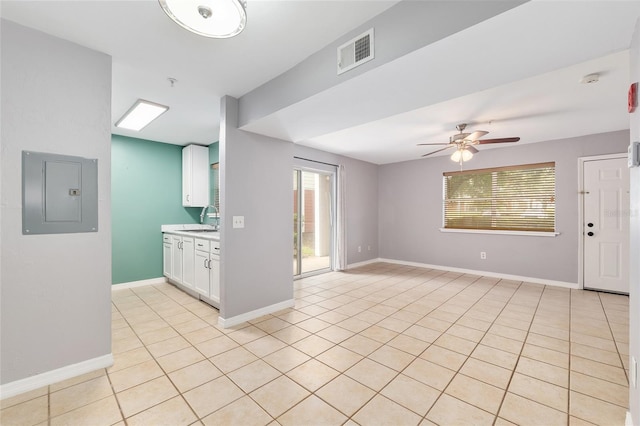 2360 SW Archer Rd Unit 1102, Gainesville, FL 32608 - unfurnished room with electric panel, a sink, a ceiling fan, and plenty of natural light