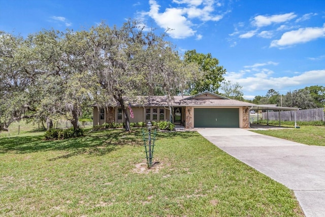 1786 S Border Ave, Inverness, FL 34452 - ranch-style house with a garage and driveway