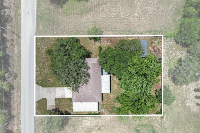 1786 S Border Ave, Inverness, FL 34452 - aerial view of property and surrounding area with property parcel outlined