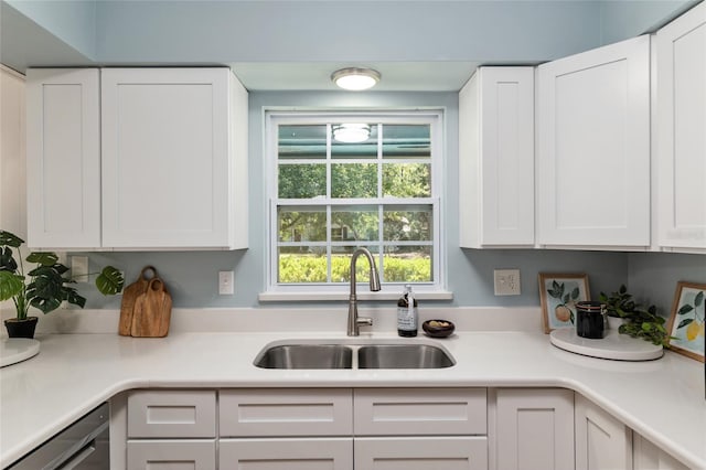 5610 NW 29th Ter, Gainesville, FL 32653 - kitchen featuring dishwasher, light countertops, and white cabinets