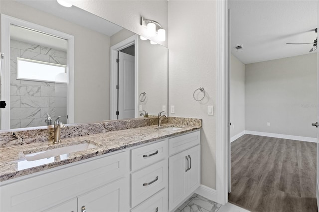 17781 SW 72nd Street Rd, Dunnellon, FL 34432 - bathroom with double vanity and marble finish floors