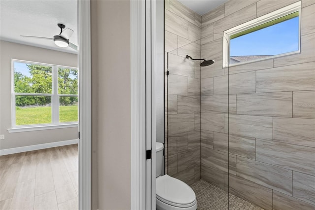17887 SW 72nd Street Rd, Dunnellon, FL 34432 - full bathroom featuring a stall shower, healthy amount of natural light, and toilet