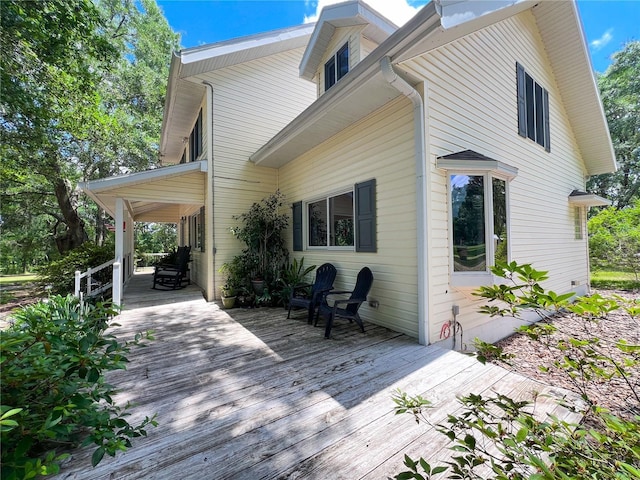 view of wooden deck
