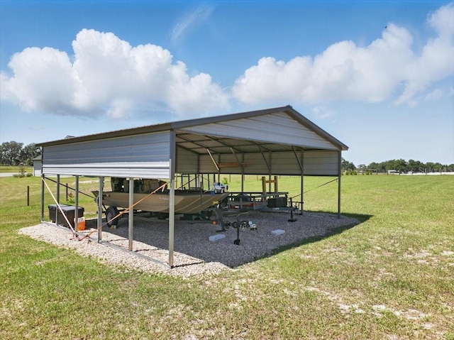 exterior space featuring a detached carport