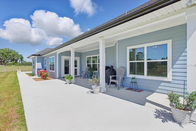 view of patio / terrace with fence