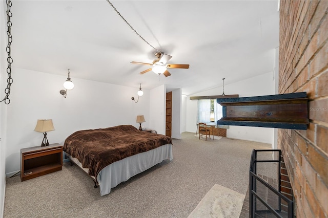 13207 SW Williston Rd, Micanopy, FL 32667 - bedroom with carpet and vaulted ceiling