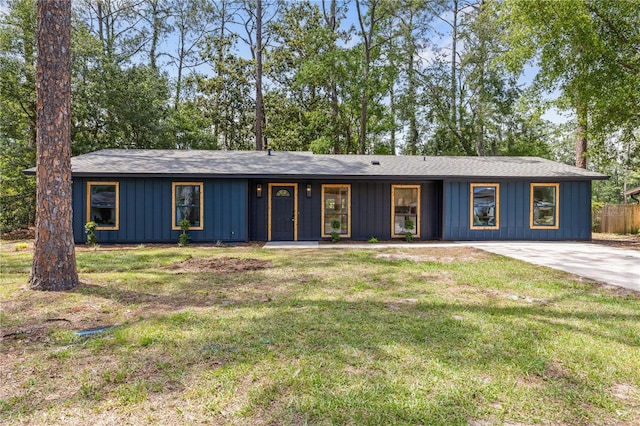 view of front of house featuring board and batten siding