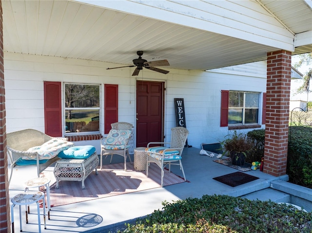 1058 NW County Road 290, Mayo, FL 32066 - view of patio featuring a ceiling fan