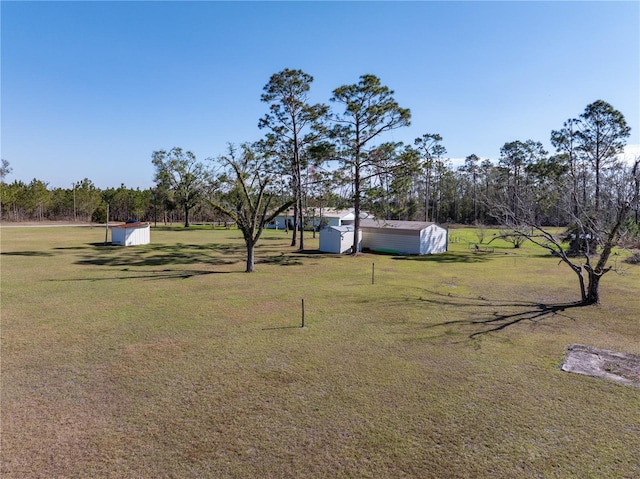 1058 NW County Road 290, Mayo, FL 32066 - view of green lawn featuring a shed and an outdoor structure
