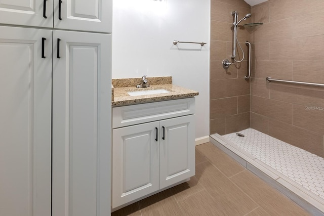 3046 SE 134th St, Starke, FL 32091 - full bathroom featuring a tile shower and vanity