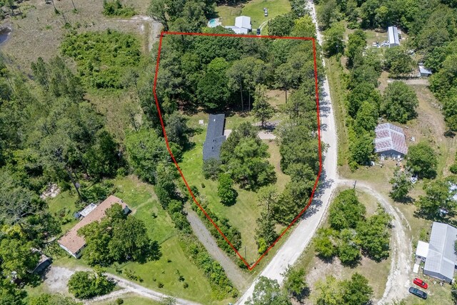3046 SE 134th St, Starke, FL 32091 - aerial view of property's location with property boundaries highlighted