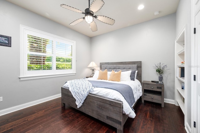 3533 SW 87th Dr, Gainesville, FL 32608 - bedroom with wood-type flooring, baseboards, and ceiling fan