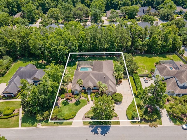 3533 SW 87th Dr, Gainesville, FL 32608 - aerial perspective of suburban area with property parcel outlined
