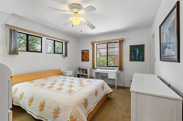 8689 NW 42nd Dr, Gainesville, FL 32653 - carpeted bedroom with multiple windows, a ceiling fan, and baseboards