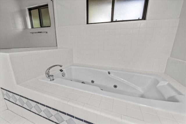 bathroom featuring a jetted tub