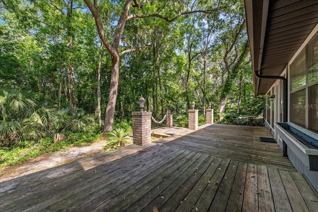 view of wooden terrace