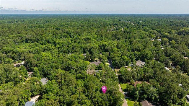 aerial view of a heavily wooded area