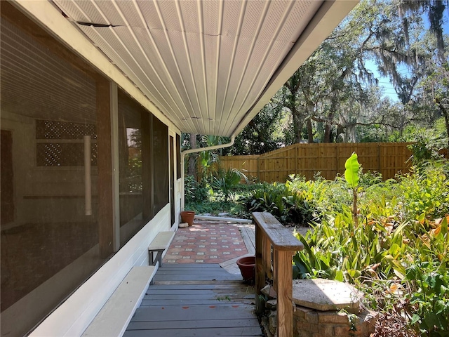 view of wooden deck