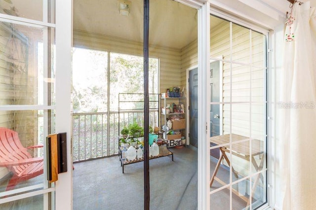 view of sunroom