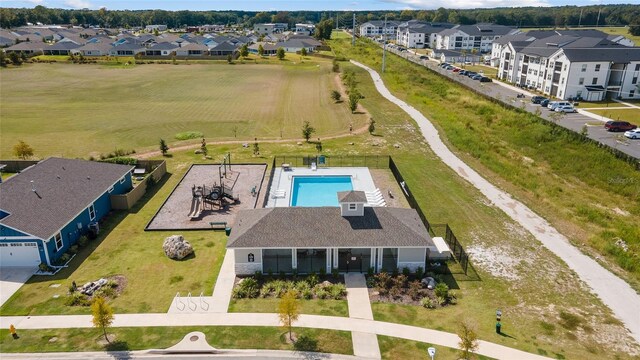 6669 SW 10th Ln, Gainesville, FL 32607 - aerial view of residential area with a pool
