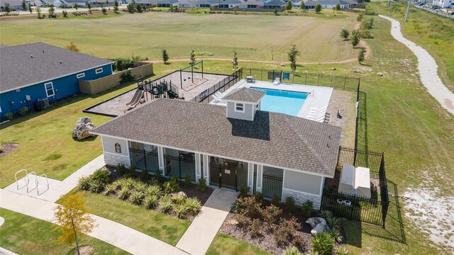 6669 SW 10th Ln, Gainesville, FL 32607 - aerial view of residential area featuring a pool area