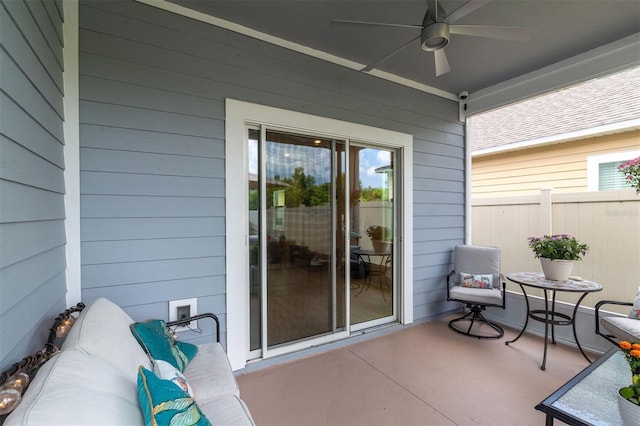 24624 NW 7th Ln, Newberry, FL 32669 - view of patio featuring a ceiling fan