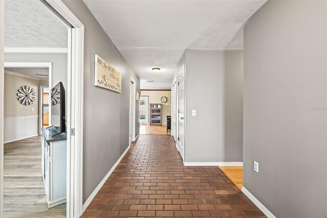 2204 Krista Ln, Brandon, FL 33511 - hallway with brick floors and baseboards