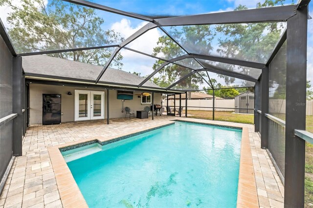 2204 Krista Ln, Brandon, FL 33511 - view of pool with french doors, a patio, and a lanai