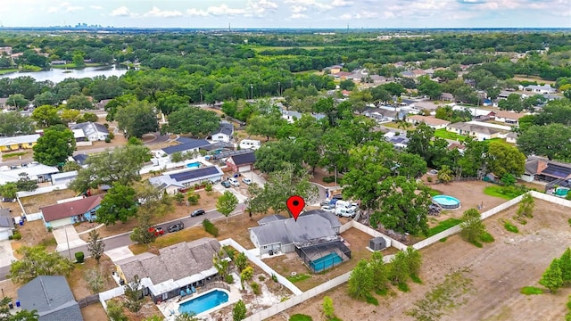 2204 Krista Ln, Brandon, FL 33511 - aerial view of residential area featuring a nearby body of water and a pool
