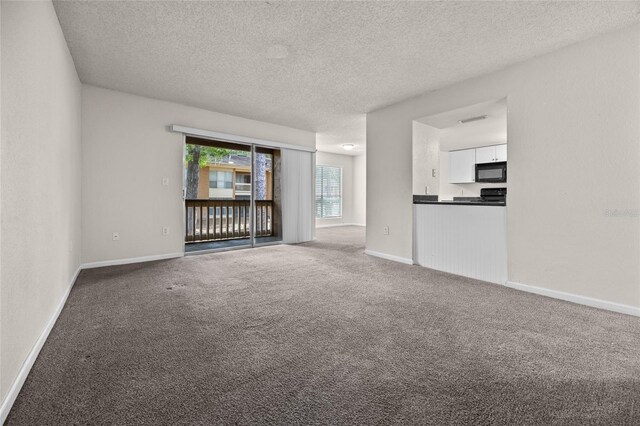1810 NW 23rd Blvd Unit 203, Gainesville, FL 32605 - unfurnished living room with carpet, baseboards, and a textured ceiling