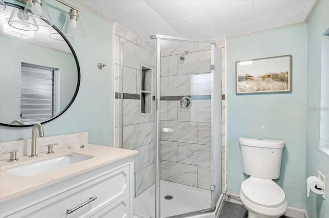 915 S Broadway Unit Ab, Englewood, FL 34223 - bathroom with toilet, vanity, and a shower stall