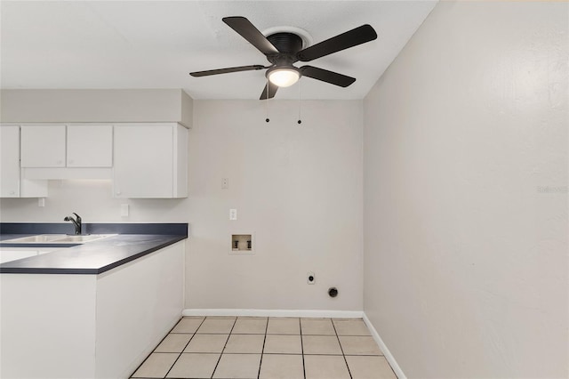 915 NW 40th Ave, Gainesville, Fl, FL 32605 - washroom with washer hookup, baseboards, light tile patterned floors, and ceiling fan