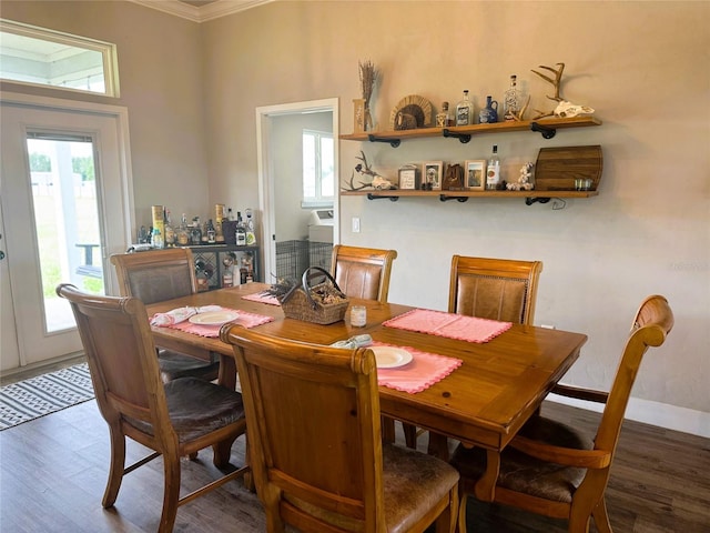 6180 SW 83rd Pl, Trenton, FL 32693 - dining space with crown molding and wood finished floors