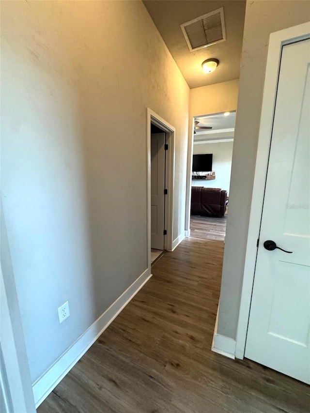 6180 SW 83rd Pl, Trenton, FL 32693 - hall featuring wood finished floors and baseboards
