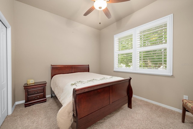 2638 SW 118th Ter, Gainesville, FL 32608 - carpeted bedroom featuring baseboards and ceiling fan
