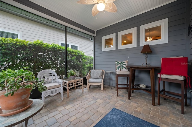 2638 SW 118th Ter, Gainesville, FL 32608 - view of patio featuring ceiling fan