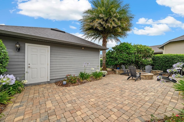 2638 SW 118th Ter, Gainesville, FL 32608 - view of patio with a fire pit