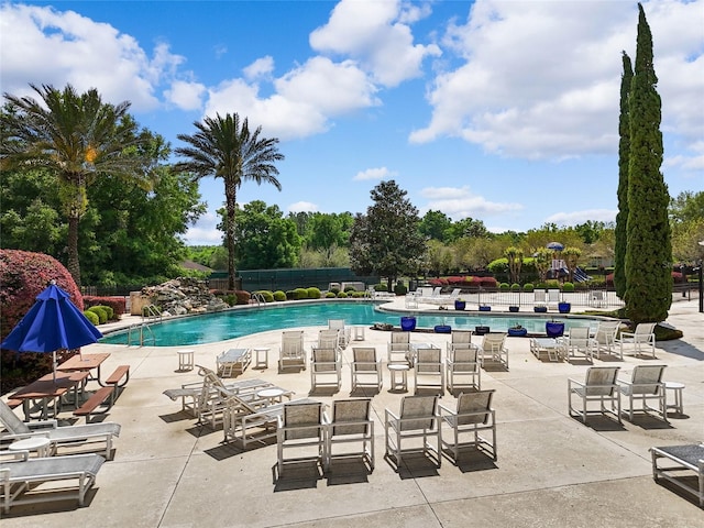 8360 SW 74th Pl, Gainesville, FL 32608 - community pool with a patio